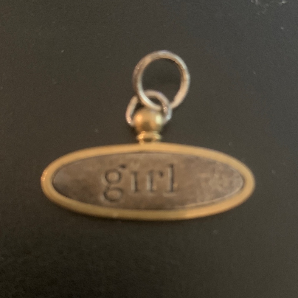 Waxing Poetic Gold and Silver 'Girl' Necklace Pendant